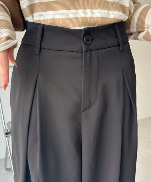 Ada. スラックス パンツ 「美脚シルエット」 センタータック