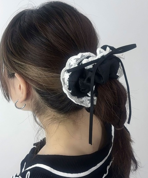 DearMyLoveRose（ディアマイラブローズ） シュシュ レースリボン