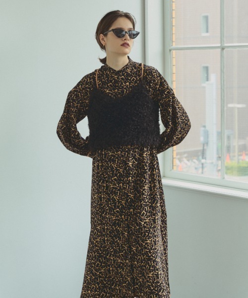 Muel Chic（ミュエルシック） ワンピース Mira leopard one-piece ミラ