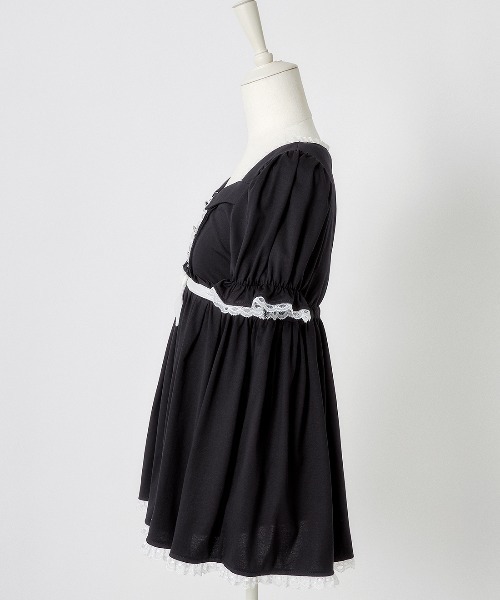 AVENCHUMU ワンピース Neck ribbon ＆ heart bijou baby doll