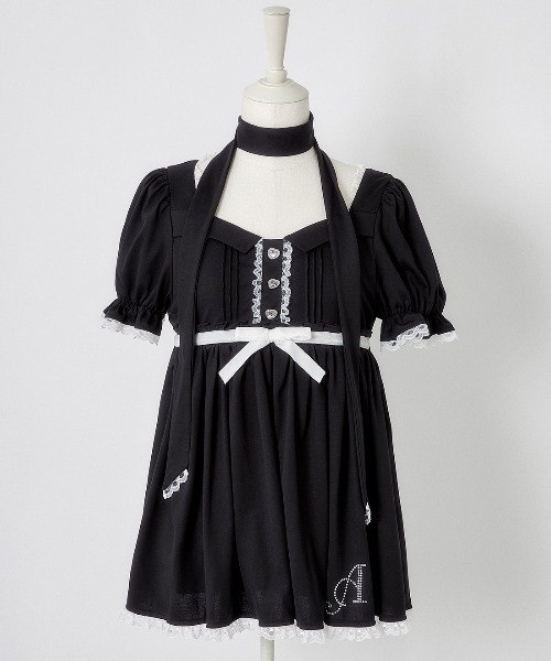 ワンピース Neck ribbon & heart bijou baby doll Neck ribbon & heart bijou baby doll – AVENCHUMU