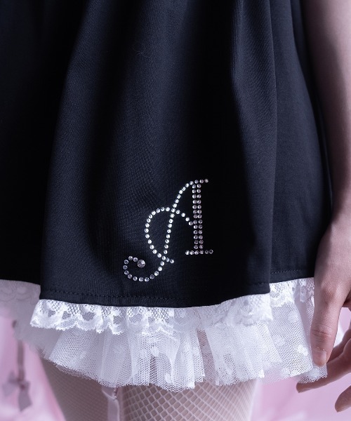 ワンピース Neck ribbon & heart bijou baby doll AVENCHUMU ワンピース Neck ribbon ＆ heart bijou baby doll
