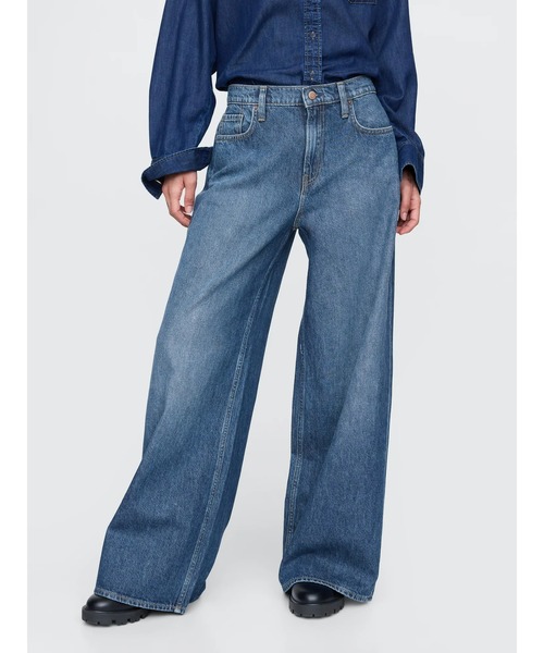 GAP 36/32スーパーバギーデニムパンツ　ダークリンス　大人気完売品　正規品 GAP スーパーバギーデニム ダークリンス 36×32｜Yahoo!フリマ