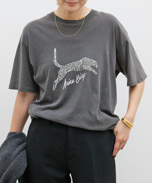 tシャツ Tシャツ *追加「ANINE BING/アニン ビン」 LEOPARD Tシャツ 
