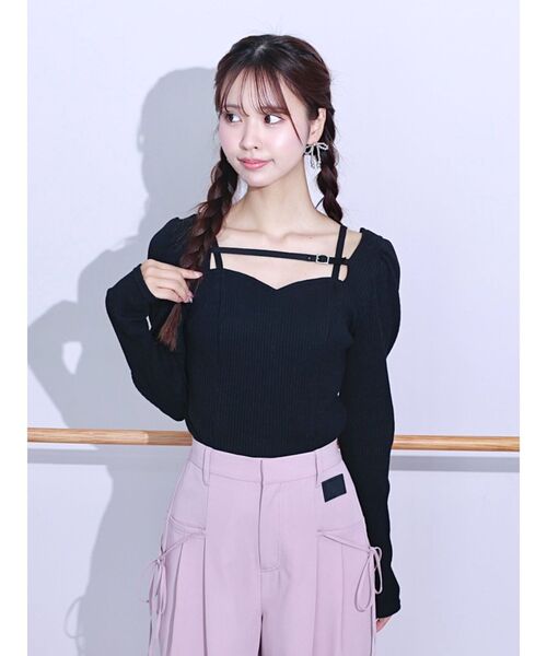 EATME（イートミー） tシャツ ベルテッドリブTOP レディース