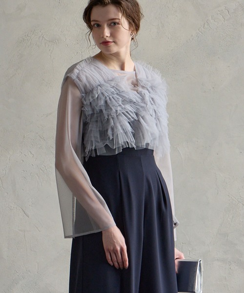 AIMER（エメ） パンツドレス 「WEB限定」チュールフリルベスト