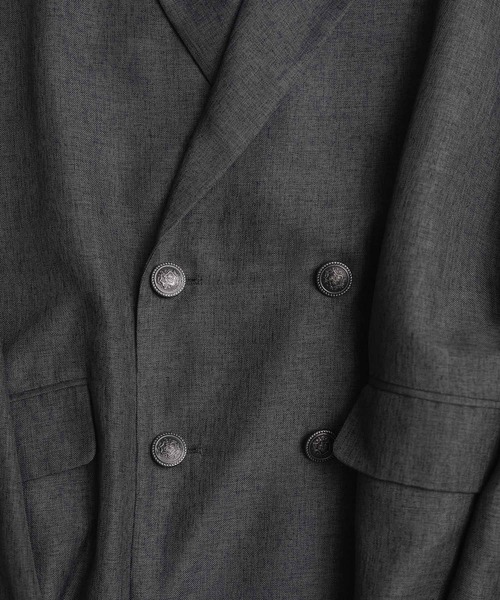 remer ジャケット テーラードジャケット loose synthetic linen