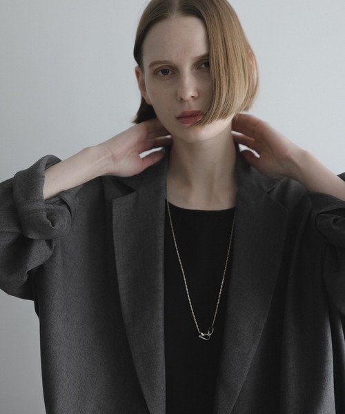 remer ジャケット テーラードジャケット loose synthetic linen