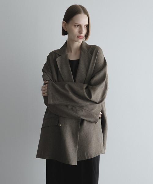 ジャケット・アウター remer loose standard tailored jacket remer ジャケット テーラードジャケット loose synthetic linen