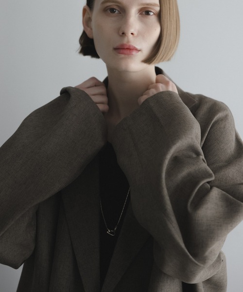 remer ジャケット テーラードジャケット loose synthetic linen