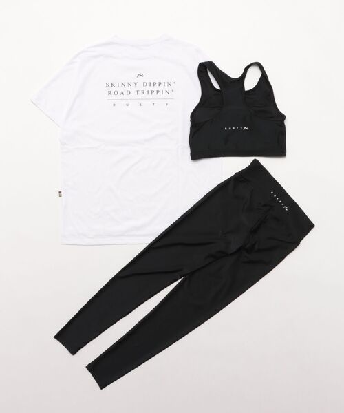 RUSTY（ラスティ） uvカット 水着 ブランド ロゴ 半袖 Tシャツ ブラ