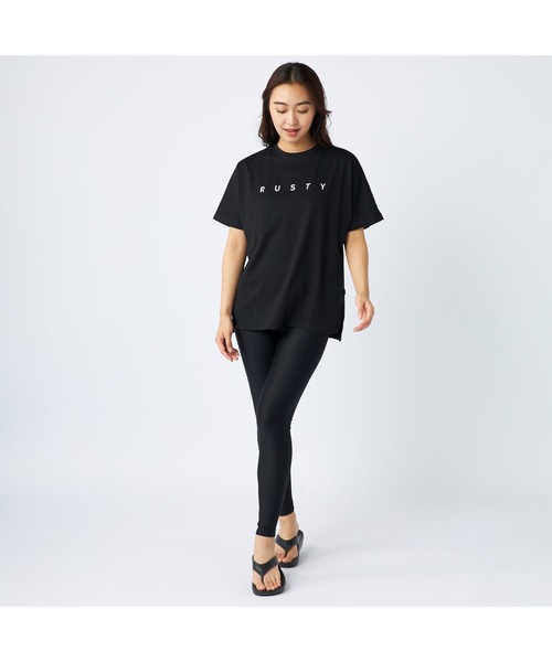 RUSTY 水着 ラスティ ブランド ロゴ 半袖 Tシャツ ブラトップ