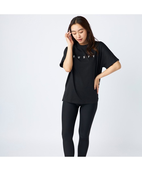 RUSTY（ラスティ） uvカット 水着 ブランド ロゴ 半袖 Tシャツ ブラ