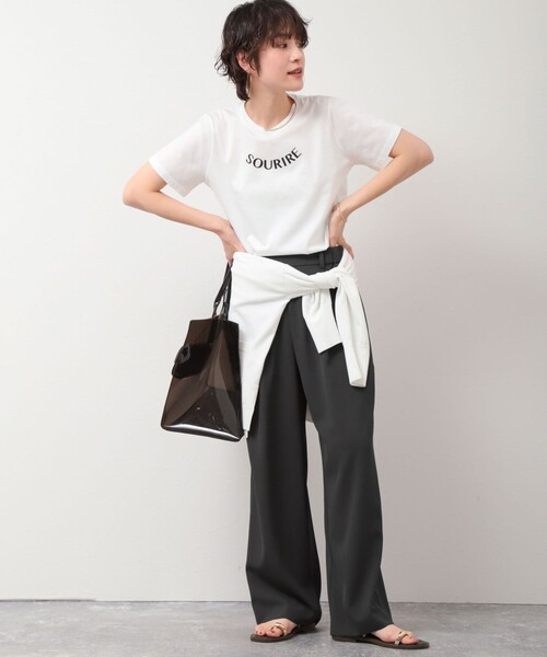 ORIHICA レディース　セットアップ　パンツ　グレー　L ウォッシャブル 春 夏 新作 フォーマル パンツ スーツ セットアップ レディース