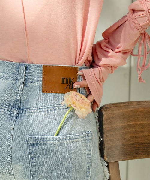 mideal マイディール フリンジデニム mideal ジーンズ デニム デニムパンツ side fringe flare denim