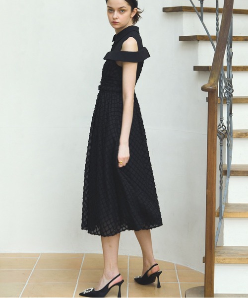 ERADIE（エラディエ） ワンピース Double collar off-shoulder one
