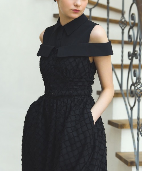 ERADIE（エラディエ） ワンピース Double collar off-shoulder one