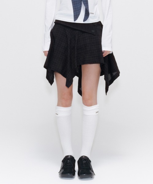 [miseki]Unbalanced flow ミニスカート Miseki SEOUL スカート Unbalanced flow mini skirt : ZOZOTOWN