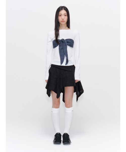 [miseki]Unbalanced flow ミニスカート Miseki SEOUL スカート Unbalanced flow mini skirt : ZOZOTOWN