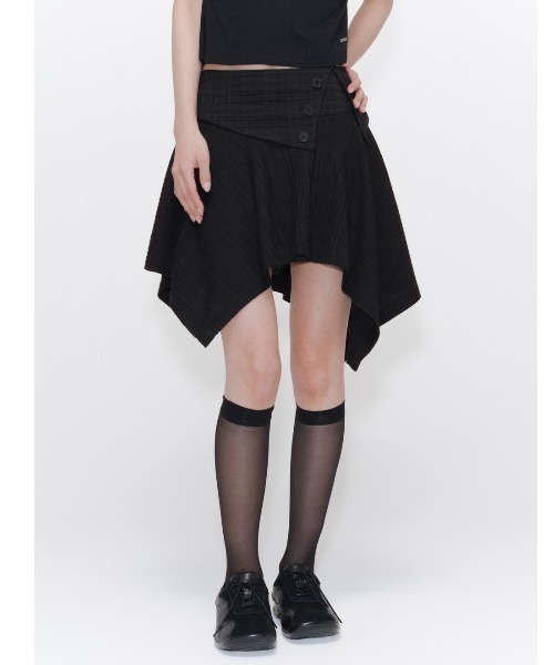 [miseki]Unbalanced flow ミニスカート Miseki SEOUL スカート Unbalanced flow mini skirt : ZOZOTOWN