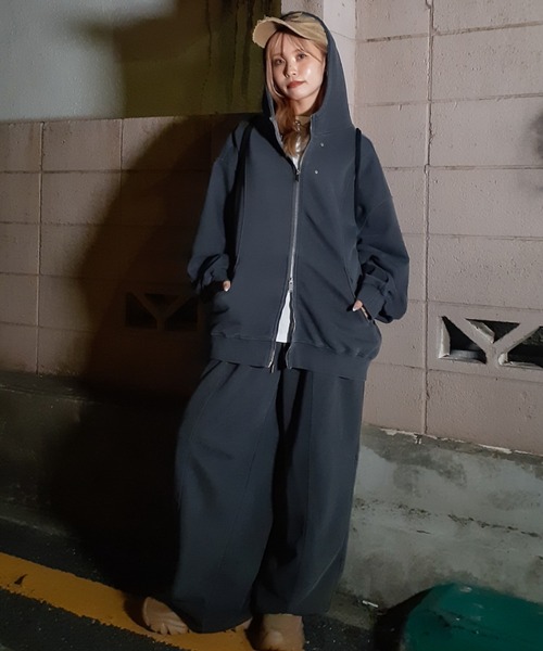 A'gem（エージェム） パーカー A'GEM/9 × .kom 切り替えZIPパーカー