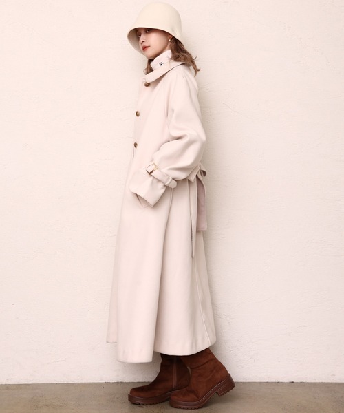 「one after another NICE CLAUP」 ステンカラーコート MEDIUM アイボリー レディース_画像8