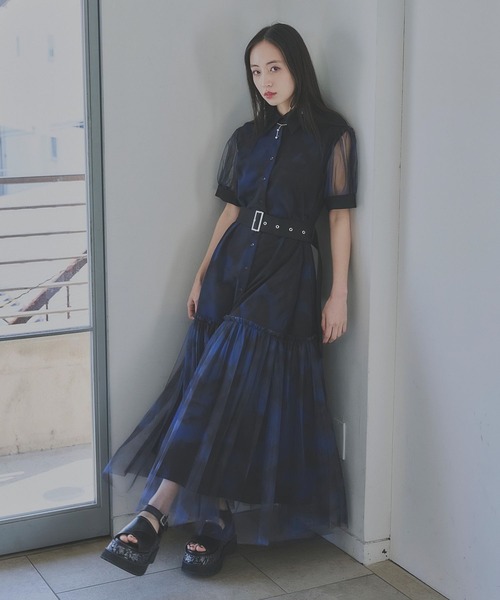 HARE ワンピース ソデシアーチュールティアードワンピース(HARE