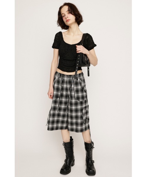 SLY（スライ） tシャツ PUFF SLEEVE GATHER CUT TOPS パフスリーブ