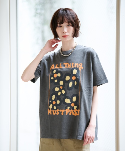 【KURO/クロ】ANYTHING FLOWER Tシャツ/日本製【WEB限定】 KURO tシャツ 「KURO/クロ」ANYTHING FLOWER Tシャツ/日本製