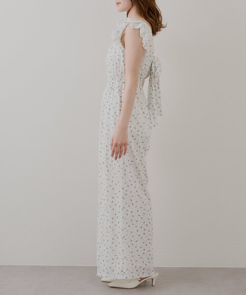 Chico（チコ） オールインワン バックリボンフリルコンビネゾン