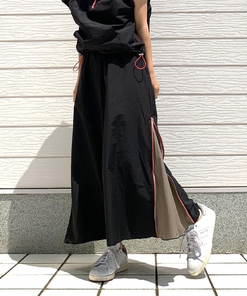 【FD】ブラックスカート2612 Q スカート バイカラーZIPスカート : ZOZOTOWN Yahoo!店 - 通販