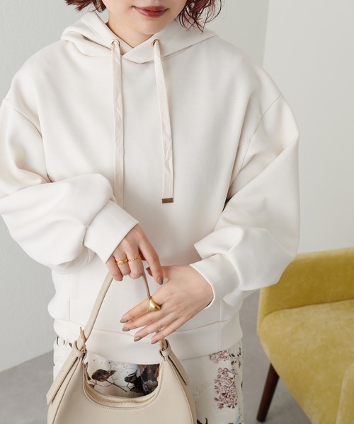 「natural couture」 プルオーバーパーカー FREE アイボリー レディース_画像6