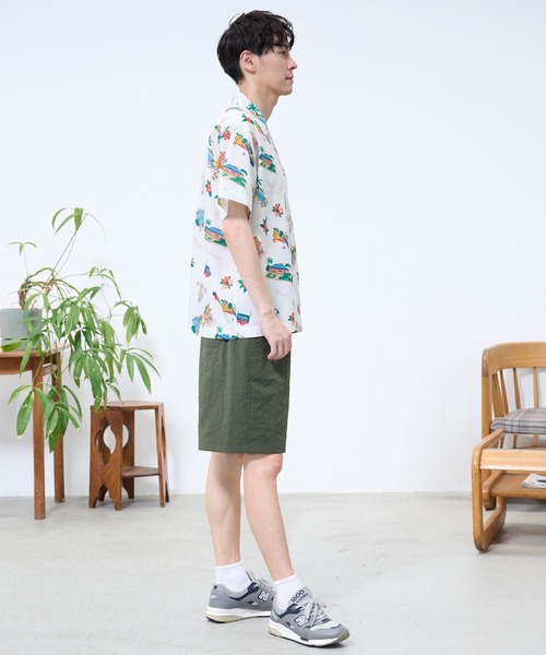 ブラウス シャツ イージーケア シェア アロハシャツ レディース メンズ GLOBAL WORK ブラウス シャツ イージーケア刺繍シャツ/321333