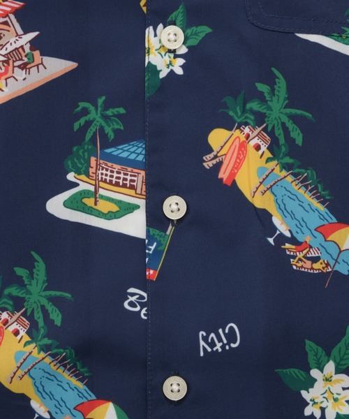 ブラウス シャツ イージーケア シェア アロハシャツ レディース メンズ GLOBAL WORK ブラウス シャツ イージーケア刺繍シャツ/321333
