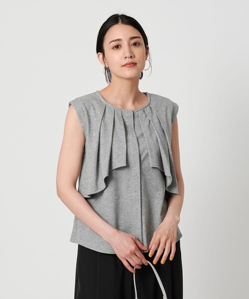 tシャツ 「WEB限定」ラッフル ノースリーブプルオーバー -ウォッシャブル- レディース