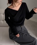 tシャツ 「26AW新色追加」2WAYドレープ...の詳細画像2