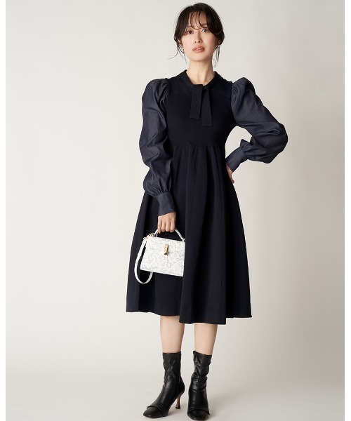CELFORD（セルフォード） 長袖ワンピース 36 ネイビー レディース