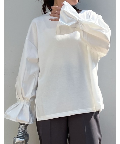 「Re:EDIT」 長袖カットソー MEDIUM ホワイト レディース