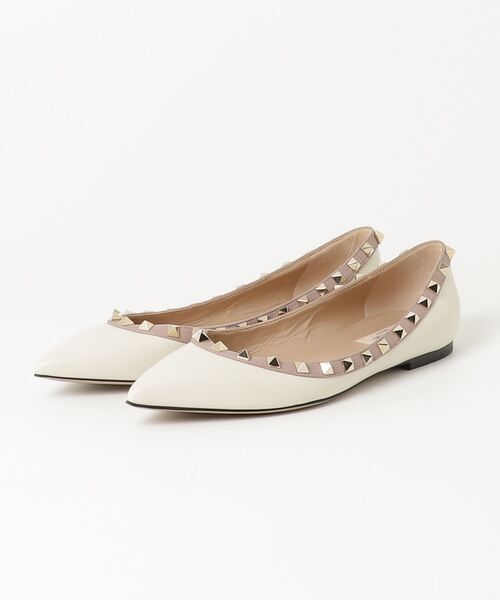 VALENTINO GARAVANI」 フラットパンプス 38 ベージュ レディース VALENTINO GARAVANI」 フラットパンプス 38 ベージュ レディース