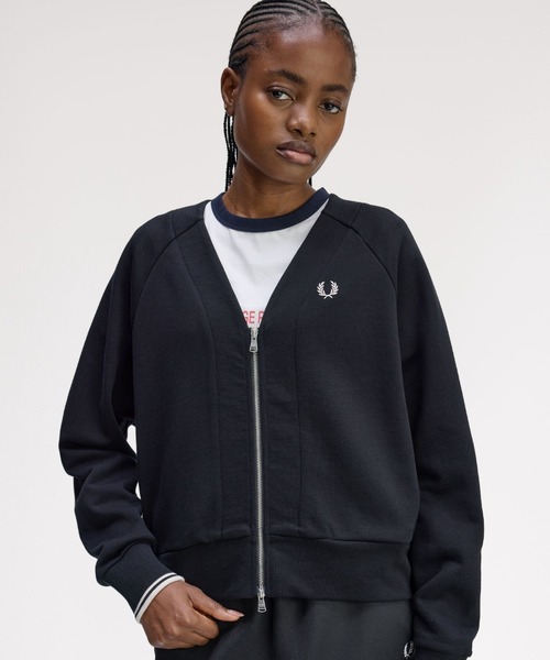 FRED PERRY カーディガン Zip-Through Sweatshirt Cardigan