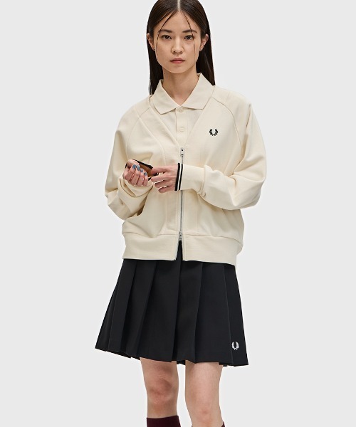 FRED PERRY トレーナー地カーディガン UK 10 Zip-Through Sweatshirt Cardigan(10 102：BLACK): | FRED PERRY