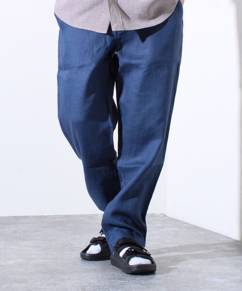 GLOSTER パンツ 「追加販売」「GLOSTER/グロスター」リネン100