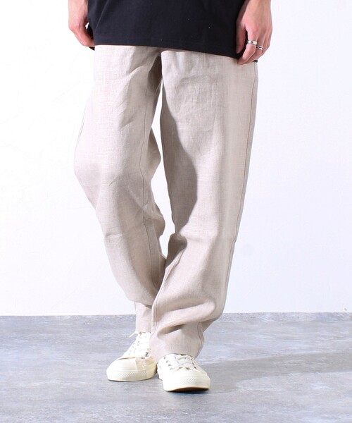 GLOSTER パンツ 「追加販売」「GLOSTER/グロスター」リネン100