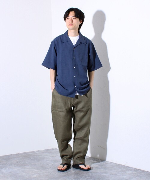 GLOSTER パンツ 「追加販売」「GLOSTER/グロスター」リネン100