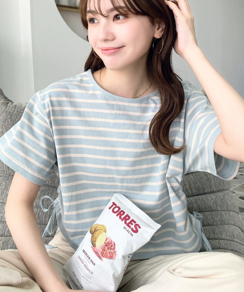 「moment+」 半袖カットソー M ピンク レディース