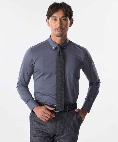 EPOCA UOMO（エポカ ウォモ） シャツ ブライトポリエステル混ロング