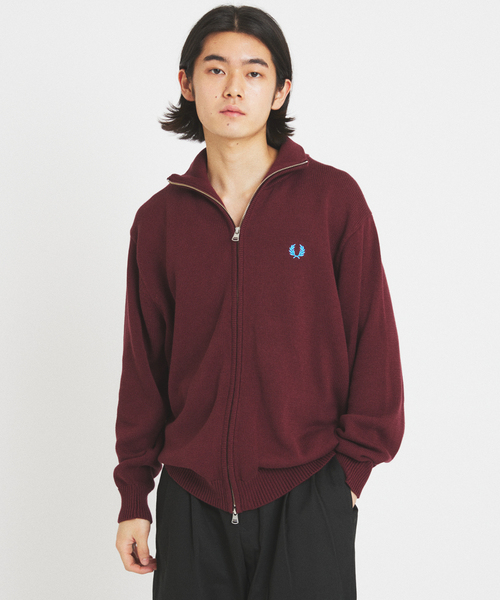 FRED PERRY フレッドペリー　ジャージ　ニット　90's S 未使用 FRED PERRY セーター ニット / フレッドペリー 別注 トラック