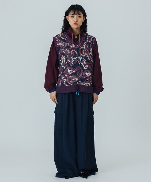 ROSE BUD（ローズバッド） ベスト ジレ (mici)PAISLEY JAQUARD KNIT