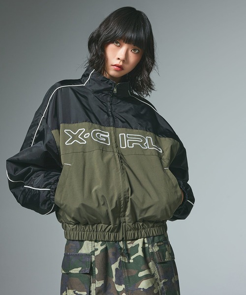 xgirl アウター　ジャケット　ブルゾン X-girl ブルゾン アウター LOGO EMBROIDERY JACKET レディース