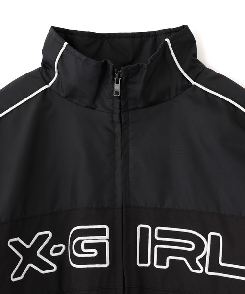 X-girl ブルゾン アウター LOGO EMBROIDERY JACKET レディース